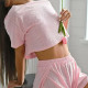 Женский комплект для дома и сна SM24107A футболка и шорты женская пижама Pink M