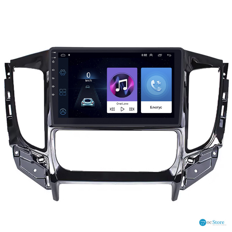 Штатная магнитола Lesko для Mitsubishi Pajero Sport III ver. 2 2015-2019 экран 9" 1/16Gb Wi-Fi GPS Base