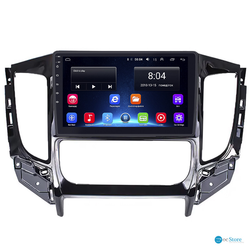 Штатная магнитола Lesko для Mitsubishi Pajero Sport III ver. 2 2015-2019 экран 9" 2/32Gb Wi-Fi GPS Base