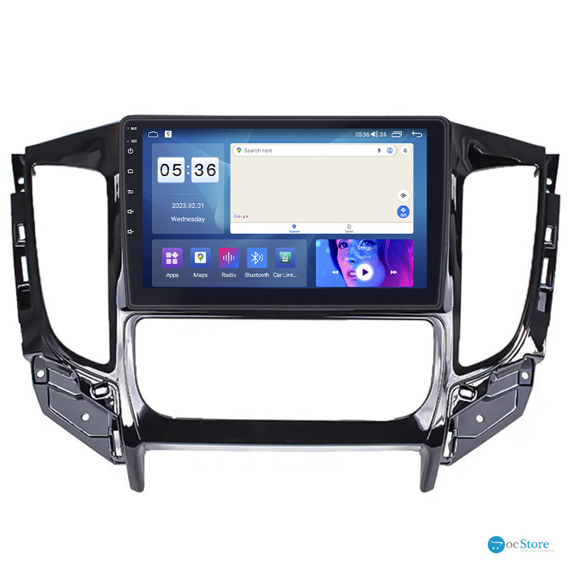 Штатная магнитола Lesko для Mitsubishi Pajero Sport III ver. 2 2015-2019 экран 9" 2/32Gb CarPlay 4G Wi-Fi GPS Prime