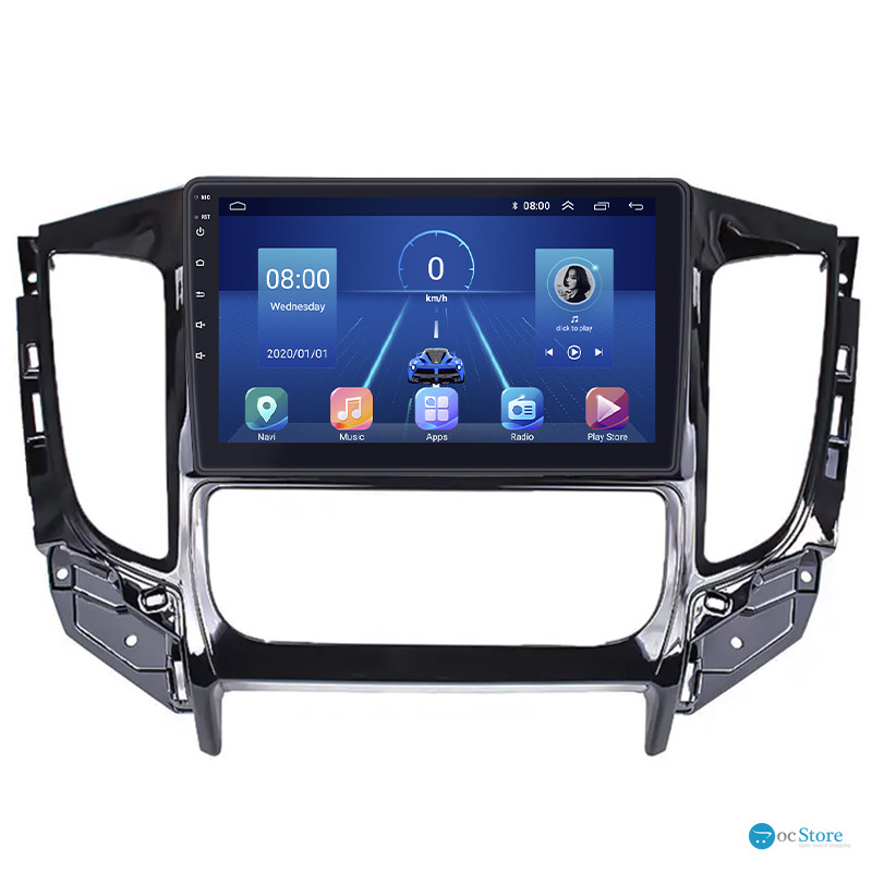Штатная магнитола Lesko для Mitsubishi Pajero Sport III ver. 2 2015-2019 экран 9" 4/32Gb 4G Wi-Fi GPS Top