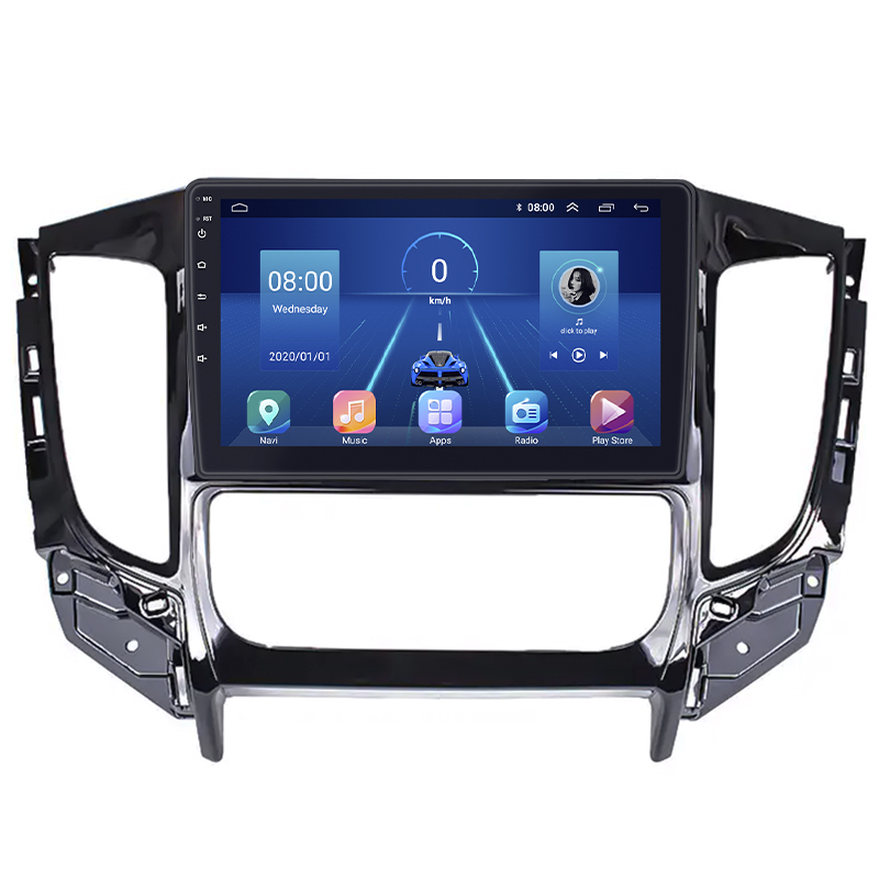 Штатная магнитола Lesko для Mitsubishi Pajero Sport III ver. 2 2015-2019 экран 9" 6/128Gb 4G Wi-Fi GPS Top