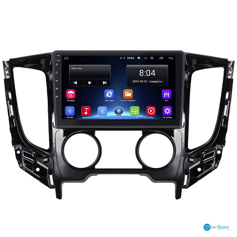 Штатная магнитола Lesko для Mitsubishi Pajero Sport III ver.1 2015-2019 экран 9" 2/32Gb Wi-Fi GPS Base
