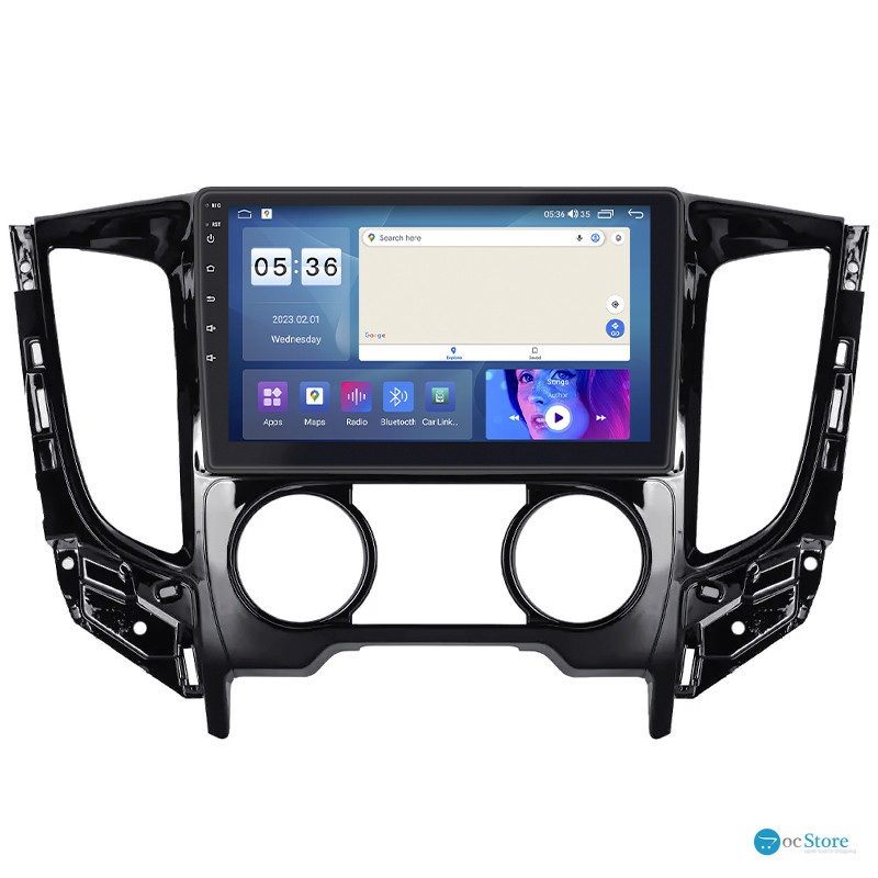 Штатная магнитола Lesko для Mitsubishi Pajero Sport III ver.1 2015-2019 экран 9" 2/32Gb CarPlay 4G Wi-Fi GPS Prime