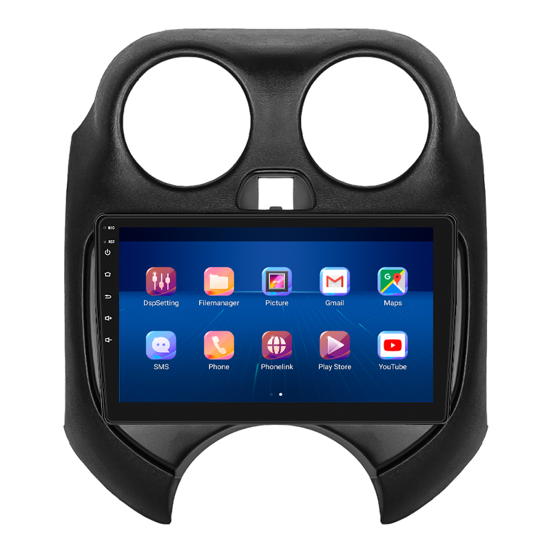 Штатная магнитола Lesko для Nissan March IV (K13) Рестайлинг 2013-н.в. экран 9" 4/32Gb 4G Wi-Fi GPS Top