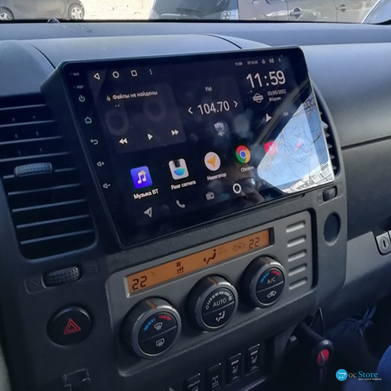 Штатная магнитола Lesko для Nissan Navara (Frontier) III (D40) ver 2 2005-2010 экран 9" 4/32Gb 4G Wi-Fi GPS Top