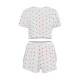 Женский комплект для дома и сна SM24107AYH футболка и шорты женская пижама белая с красными сердечками XL