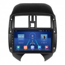 Штатная магнитола Lesko для Nissan Versa II Рестайлинг 2014-2019 экран 9" 4/32Gb 4G Wi-Fi GPS Top