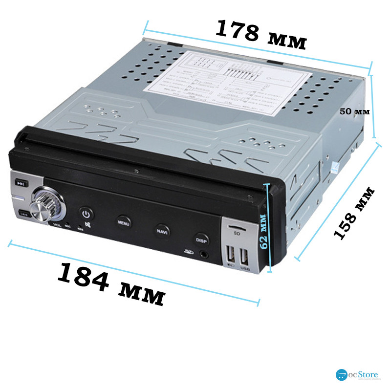 Автомобильная магнитола с выдвижным экраном 7" Android HEVXM 9602A 2/32