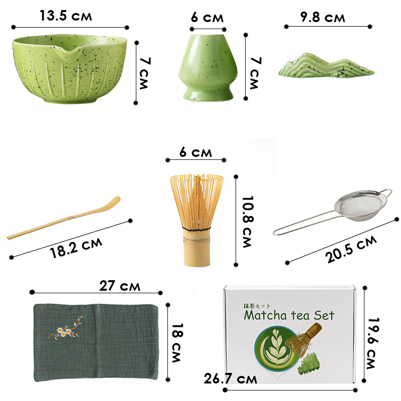 Набор Matcha 3125 для приготовления чая матча 7 предметов Green