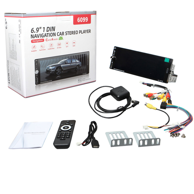Автомобильная магнитола 6,9'' 1 din HEVXM 6099 carplay 2+32