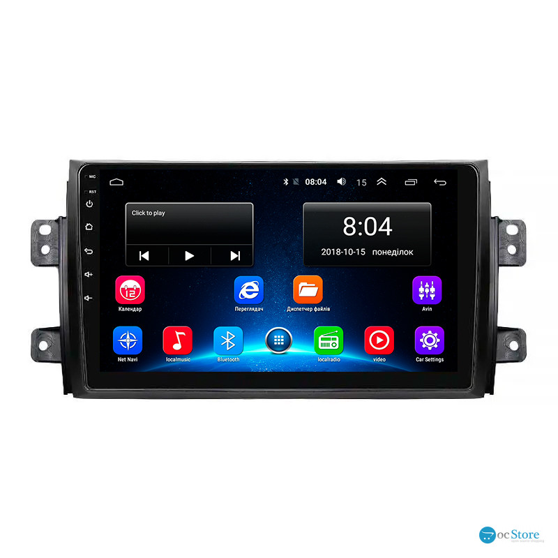 Штатная магнитола Lesko для Fiat Sedici  2005-2014 экран 9" 2/32Gb Wi-Fi GPS Base