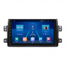 Штатная магнитола Lesko для Fiat Sedici  2005-2014 экран 9" 4/32Gb 4G Wi-Fi GPS Top