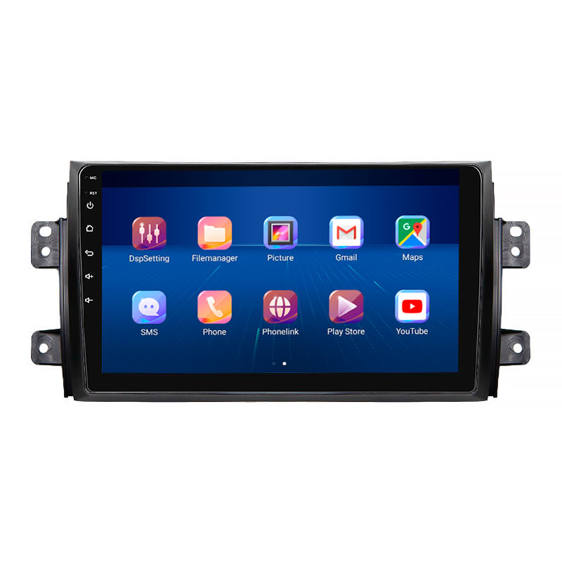 Штатная магнитола Lesko для Fiat Sedici  2005-2014 экран 9" 4/32Gb 4G Wi-Fi GPS Top