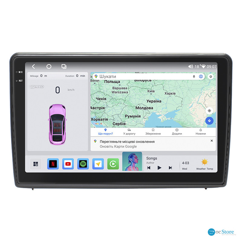 Штатная магнитола Lesko для Ford EcoSport I Рестайлинг 2017-н.в. экран 10" 4/64 QLED CarPlay 4G Wi-Fi GPS 360 Prime