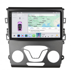 Штатная магнитола Lesko для Ford Fusion (North America) II Рестайлинг 2016-2020 экран 9" 4/64 QLED CarPlay 4G Wi-Fi GPS 360 Prime