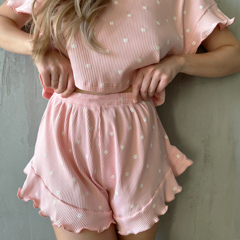 Женский комплект для дома и сна SM24302Y88DHX футболка и шорты женская пижама Pink XL