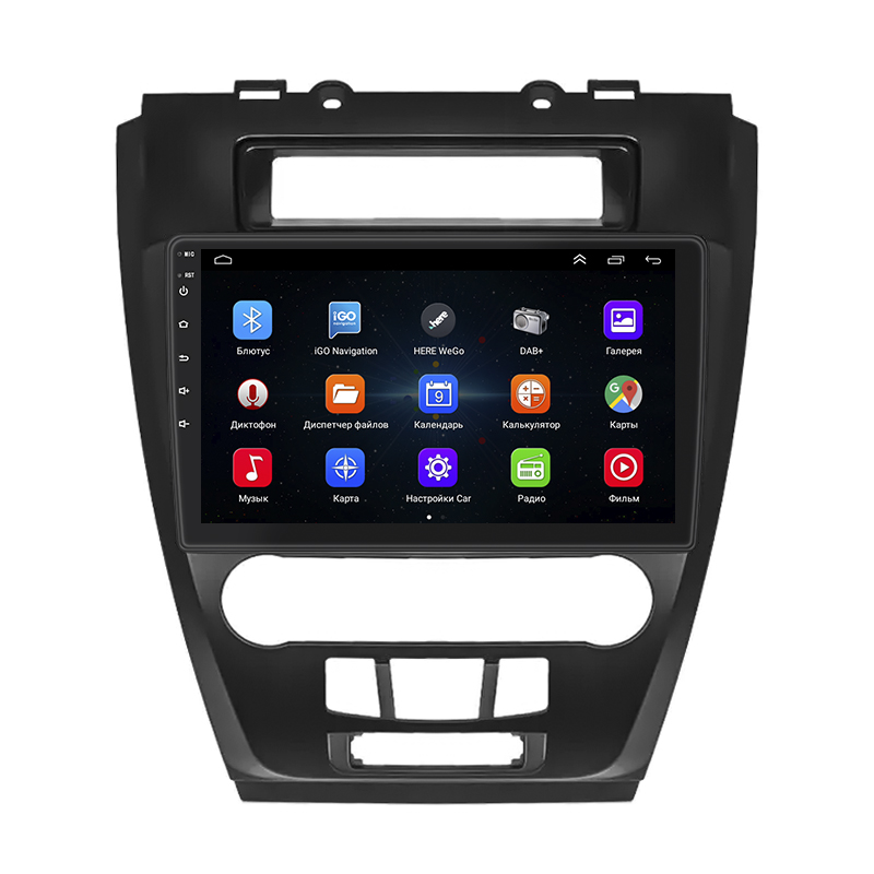 Штатная магнитола Lesko для Ford Fusion I Рестайлинг 2009-2012 экран 10" 1/16Gb Wi-Fi GPS Base
