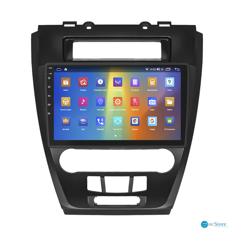 Штатная магнитола Lesko для Ford Fusion I Рестайлинг 2009-2012 экран 10" 2/32Gb CarPlay 4G Wi-Fi GPS Prime
