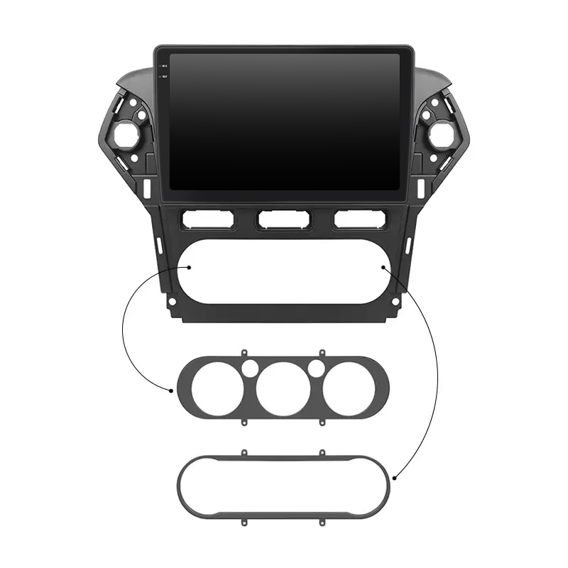 Штатная магнитола Lesko для Ford Mondeo IV Рестайлинг 2010-2014 экран 10" 4/64 QLED CarPlay 4G Wi-Fi GPS 360 Prime