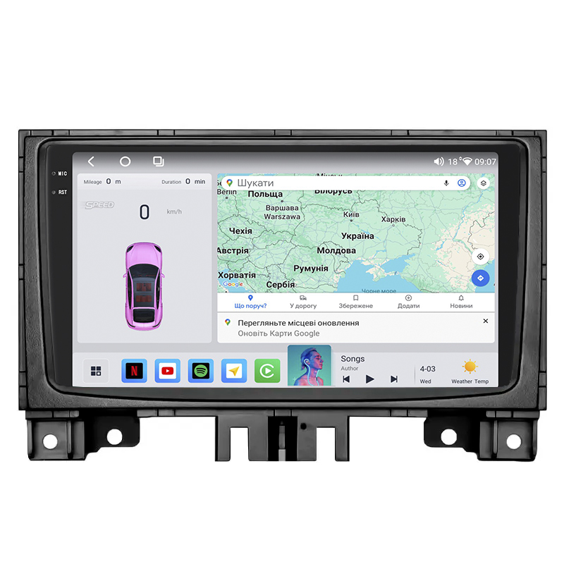 Штатная магнитола Lesko для Mercedes-Benz Sprinter II (W906) 2006-2013 экран 9" 4/64 QLED CarPlay 4G Wi-Fi GPS 360 Prime