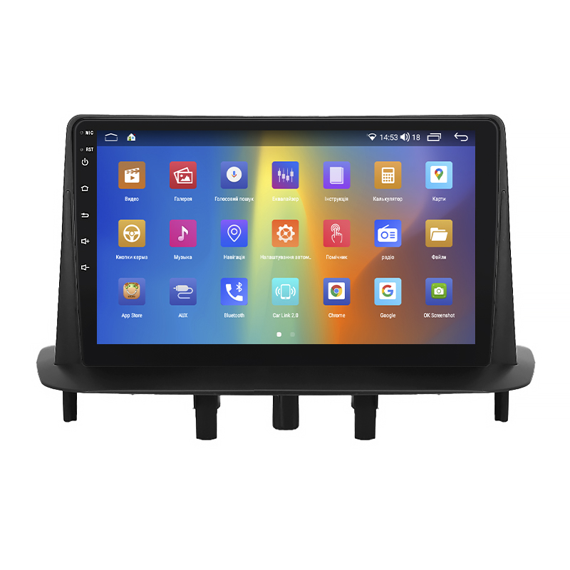 Штатная магнитола Lesko для Renault Fluence I 2009-2013 экран 9" 2/32Gb CarPlay 4G Wi-Fi GPS Prime