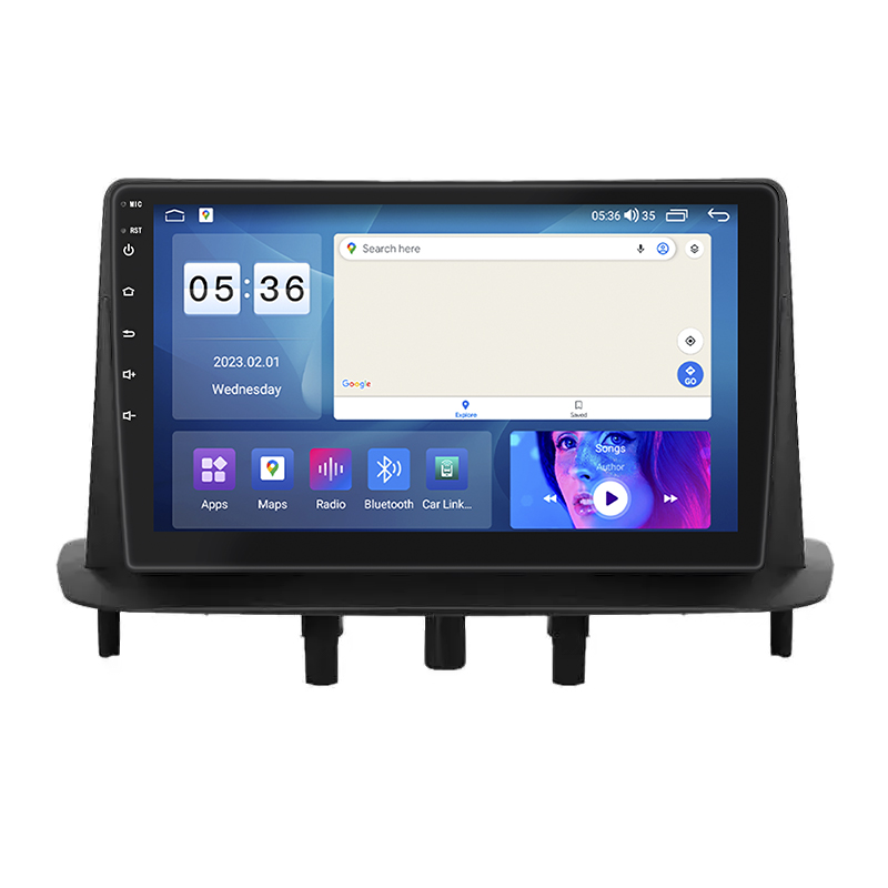 Штатная магнитола Lesko для Renault Megane III 2008-2014 экран 9" 2/32Gb CarPlay 4G Wi-Fi GPS Prime