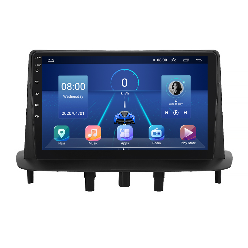 Штатная магнитола Lesko для Renault Megane III 2008-2014 экран 9" 6/128Gb 4G Wi-Fi GPS Top