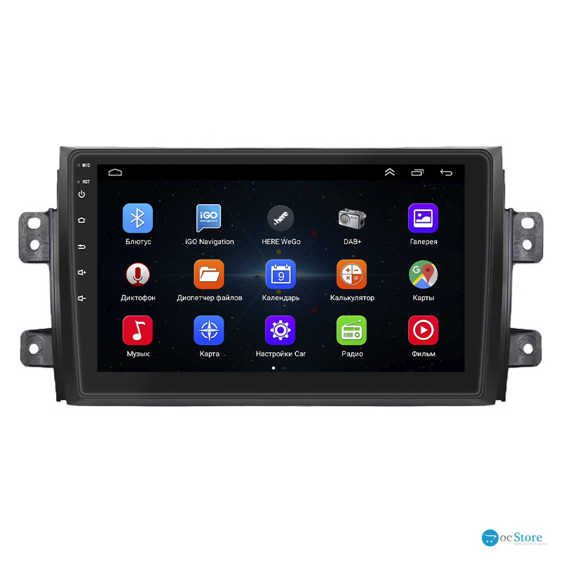 Штатная магнитола Lesko для Suzuki SX4 I (Classic) 2006-2009 экран 9" 1/16Gb Wi-Fi GPS Base