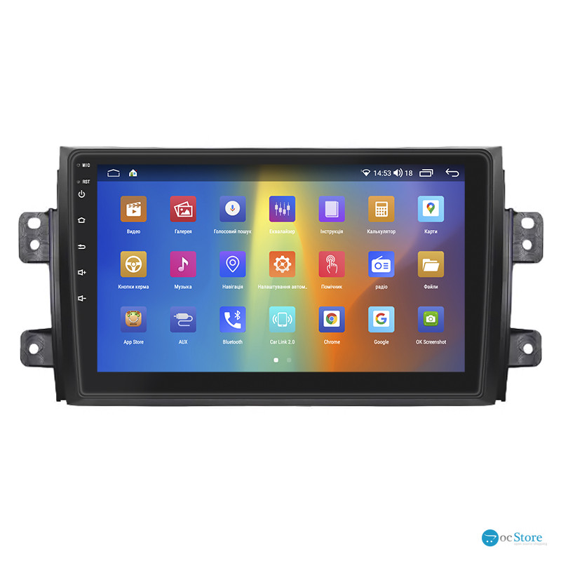 Штатная магнитола Lesko для Suzuki SX4 I (Classic) 2006-2009 экран 9" 2/32Gb CarPlay 4G Wi-Fi GPS Prime