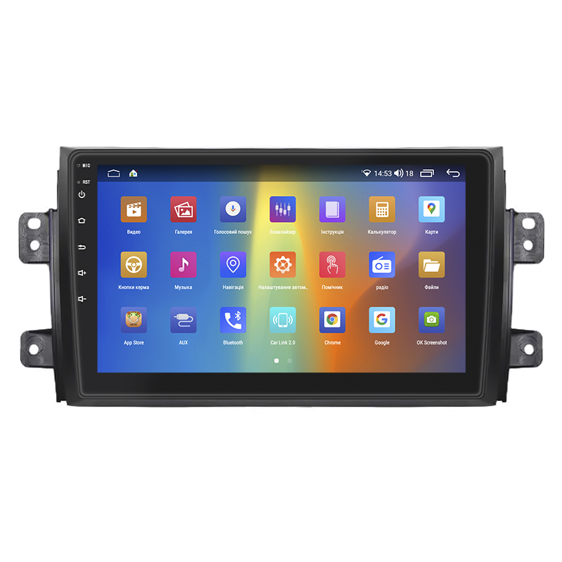 Штатная магнитола Lesko для Suzuki SX4 I (Classic) 2006-2009 экран 9" 2/32Gb CarPlay 4G Wi-Fi GPS Prime