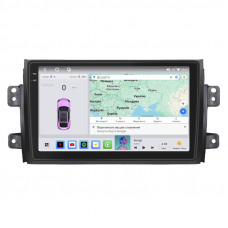 Штатная магнитола Lesko для Suzuki SX4 I (Classic) 2006-2009 экран 9" 4/64 QLED CarPlay 4G Wi-Fi GPS 360 Prime