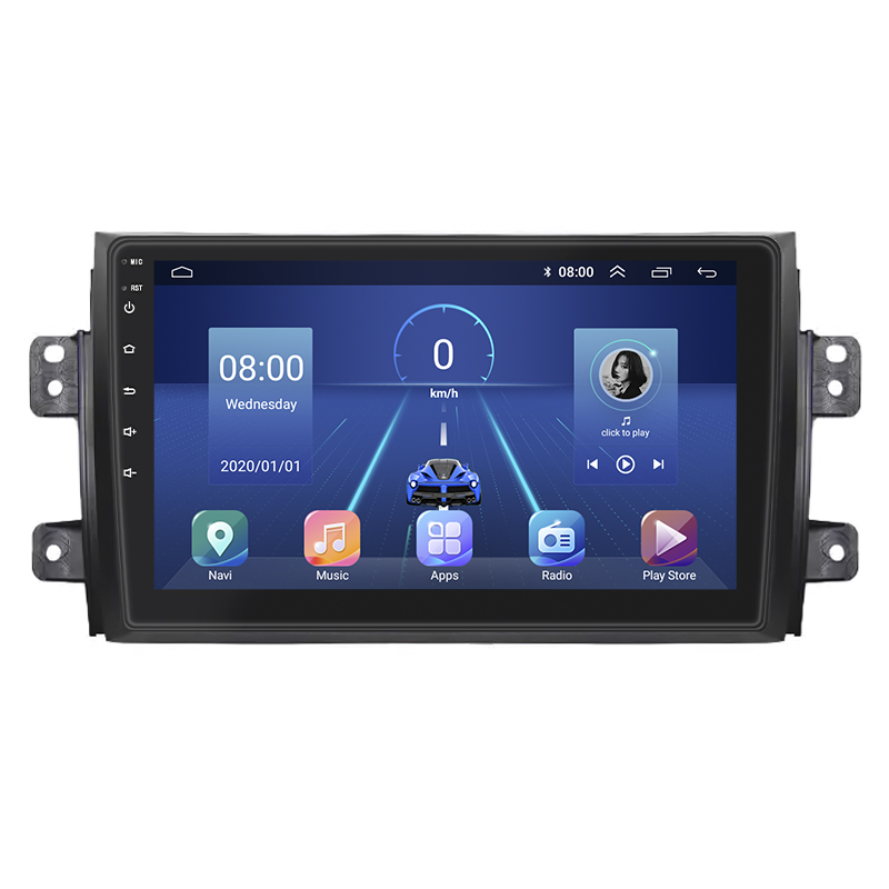 Штатная магнитола Lesko для Suzuki SX4 I (Classic) 2006-2009 экран 9" 4/32Gb 4G Wi-Fi GPS Top