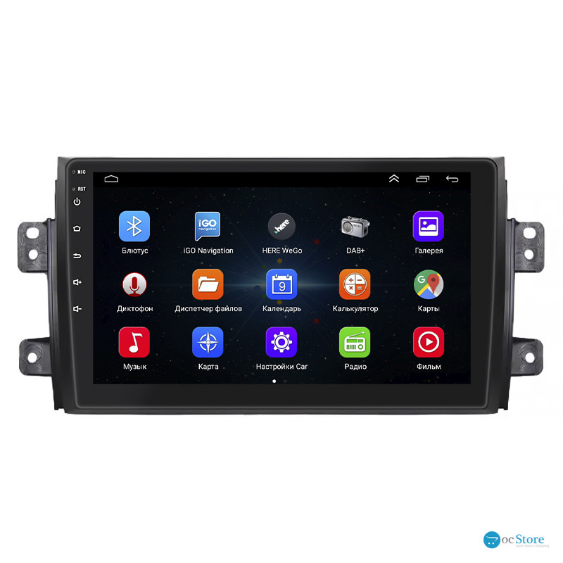 Штатная магнитола Lesko для Suzuki SX4 I (Classic) Рестайлинг 2009-2014 экран 9" 1/16Gb Wi-Fi GPS Base