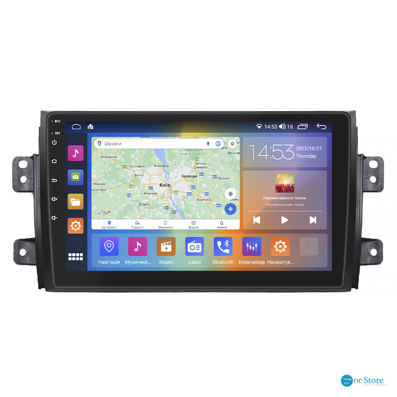 Штатная магнитола Lesko для Suzuki SX4 I (Classic) Рестайлинг 2009-2014 экран 9" 2/32Gb CarPlay 4G Wi-Fi GPS Prime