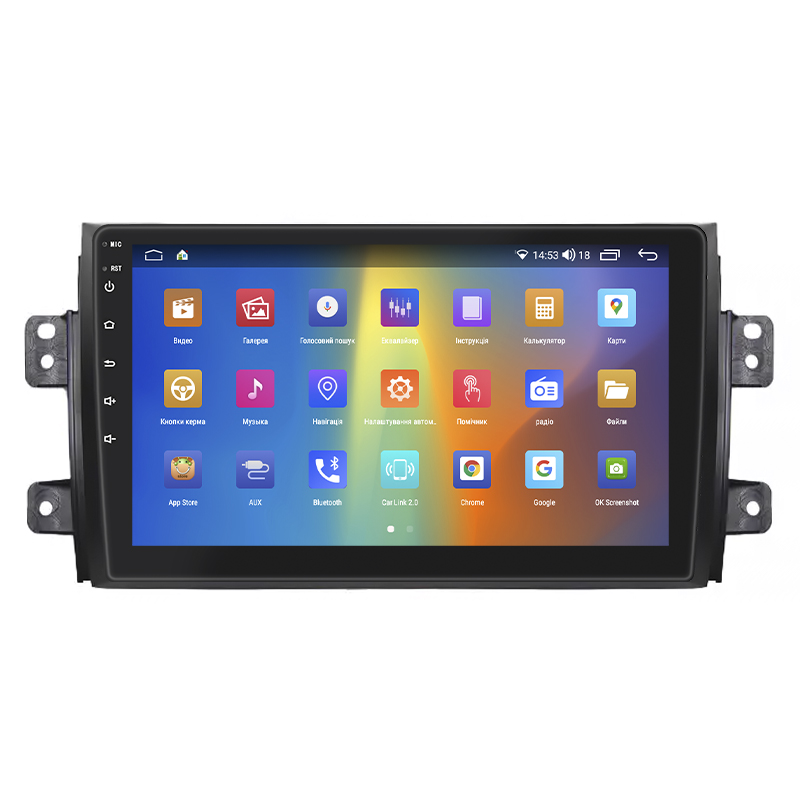 Штатная магнитола Lesko для Suzuki SX4 I (Classic) Рестайлинг 2009-2014 экран 9" 2/32Gb CarPlay 4G Wi-Fi GPS Prime