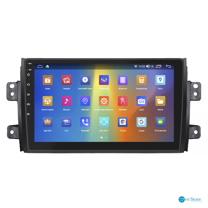 Штатная магнитола Lesko для Suzuki SX4 I (Classic) Рестайлинг 2009-2014 экран 9" 4/64Gb CarPlay 4G Wi-Fi GPS Prime