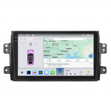 Штатная магнитола Lesko для Suzuki SX4 I (Classic) Рестайлинг 2009-2014 экран 9" 4/64 QLED CarPlay 4G Wi-Fi GPS 360 Prime