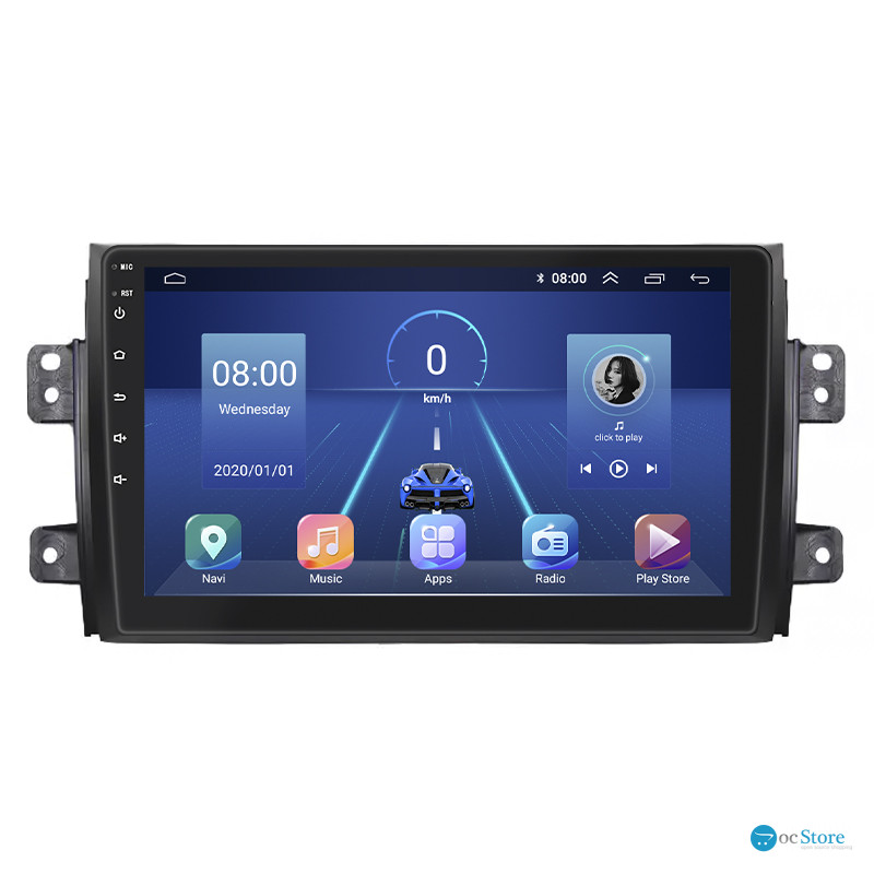 Штатная магнитола Lesko для Suzuki SX4 I (Classic) Рестайлинг 2009-2014 экран 9" 2/32Gb 4G Wi-Fi GPS Top