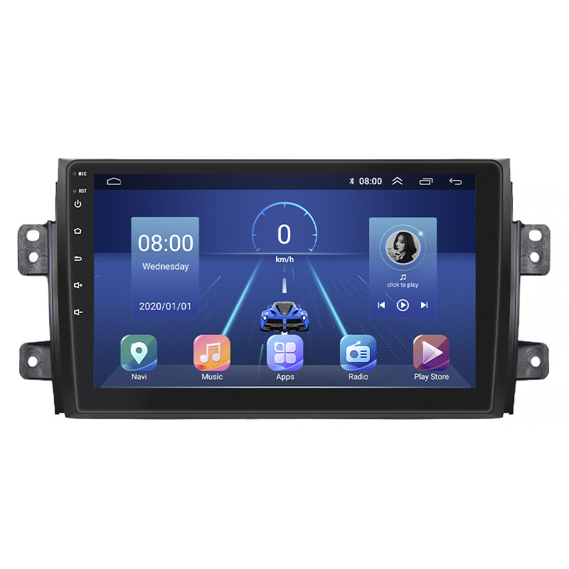 Штатная магнитола Lesko для Suzuki SX4 I (Classic) Рестайлинг 2009-2014 экран 9" 2/32Gb 4G Wi-Fi GPS Top