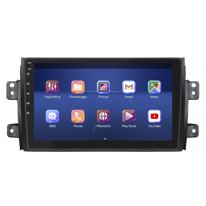 Штатная магнитола Lesko для Suzuki SX4 I (Classic) Рестайлинг 2009-2014 экран 9" 4/32Gb 4G Wi-Fi GPS Top