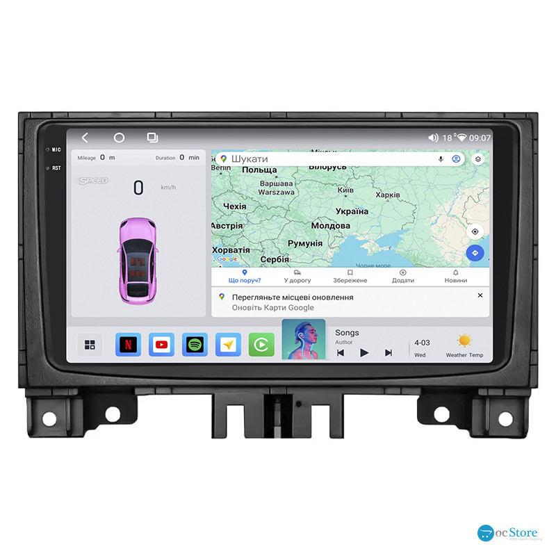 Штатная магнитола Lesko для Volkswagen Crafter I 2006-2011 экран 9" 4/64 QLED CarPlay 4G Wi-Fi GPS 360 Prime