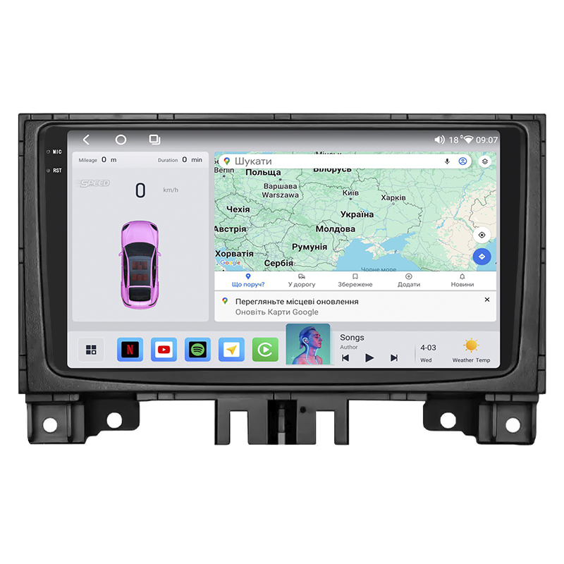 Штатная магнитола Lesko для Volkswagen Crafter I 2006-2011 экран 9" 4/64 QLED CarPlay 4G Wi-Fi GPS 360 Prime