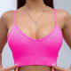 Топ женский в рубчик 08WX# с нерегулируемыми брителями съемные чашечки Розовый электрик XL 85 ABC