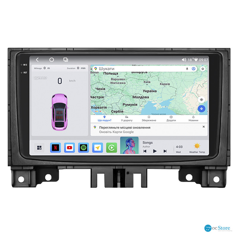 Штатная магнитола Lesko для Volkswagen Crafter I Рестайлинг 2011-2017 экран 9" 4/64 QLED CarPlay 4G Wi-Fi GPS 360 Prime