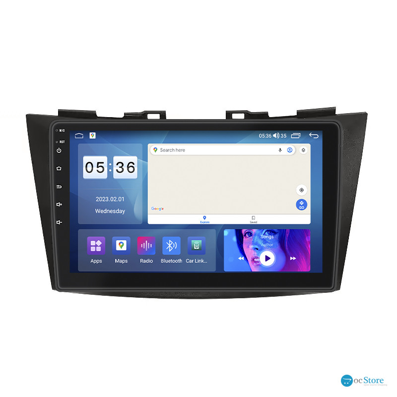 Штатная магнитола Lesko для Suzuki Swift IV Рестайлинг 2013-2017 экран 9" 4/64Gb CarPlay 4G Wi-Fi GPS Prime