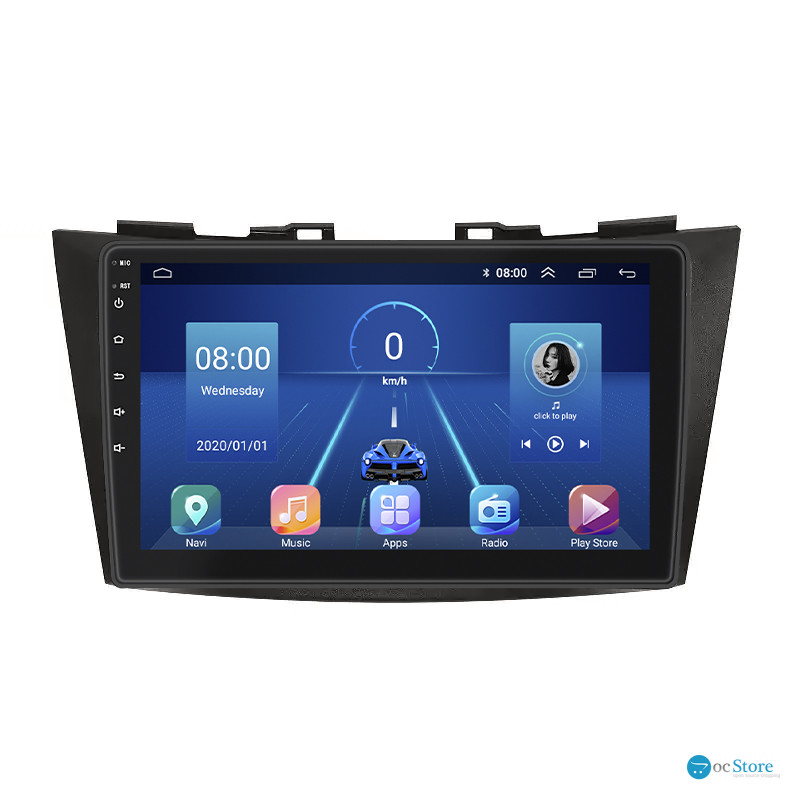 Штатная магнитола Lesko для Suzuki Swift IV Рестайлинг 2013-2017 экран 9" 6/128Gb 4G Wi-Fi GPS Top