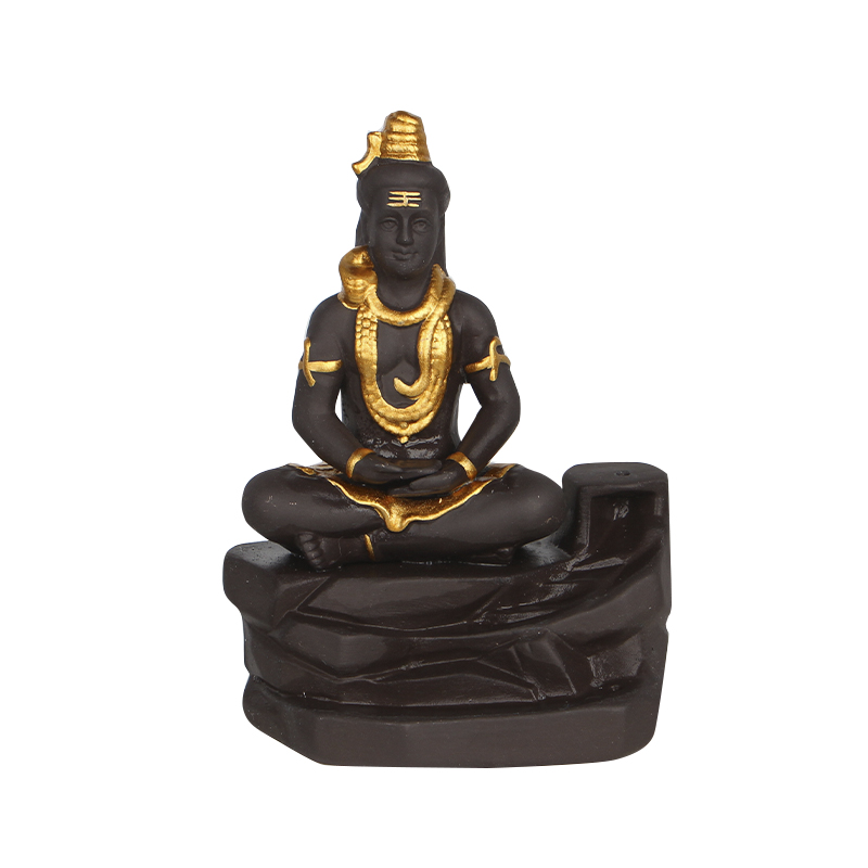 Подставка для благовоний JC20230617000001 Статуя Будды Шивы с обратным потоком жидкого дыма держатель для ароматических палочек и конусов