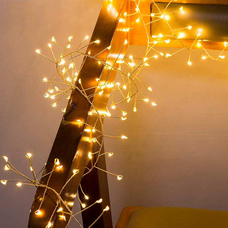 Светодиодная гирлянда Роса ali-702623591322 теплый свет USB с пультом управления декоративные украшение  6 м 200 led