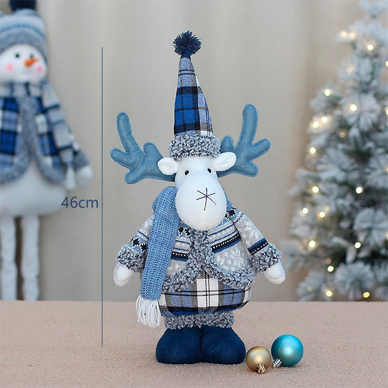 Новогодняя фигурка под елку YH239932 новогодний олень 46 см рождественская мягкая игрушка Blue